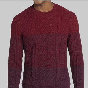 Jos. A. Bank Tailored Fit Ombre Stripe Crewneck Sweater  colour: pinotage